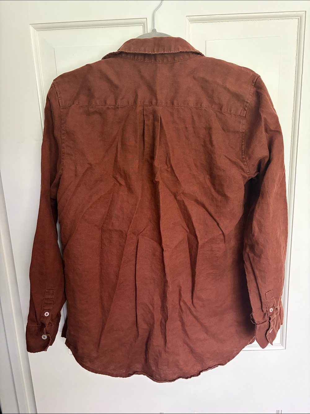 Quince M Brown 100% Linen Casual Button-Up Shirt - Picture 4 of 4